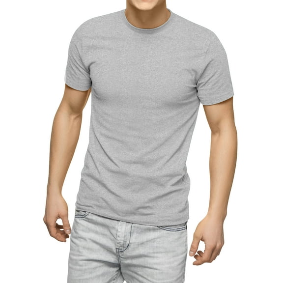 Ma Croix Mens Crew Neck Short Sleeve Tee Solid Plain Cotton T Shirt Big and Tall Size Available