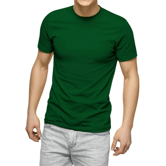 Ma Croix Mens Crew Neck Short Sleeve Tee Solid Plain Cotton T Shirt Big and Tall Size Available