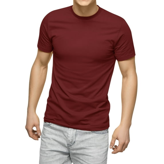 Ma Croix Mens Crew Neck Short Sleeve Tee Solid Plain Cotton T Shirt Big and Tall Size Available