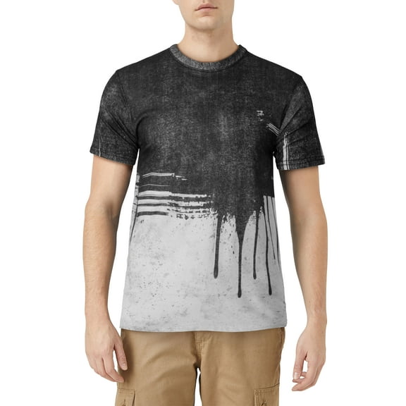 Ma Croix Mens Custom Graphic Print "Ink Drip" Short Sleeve T Shirt