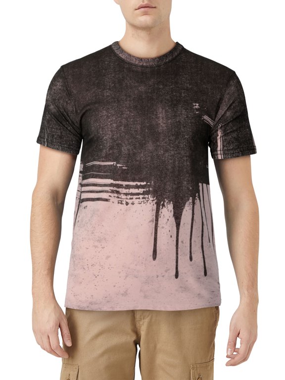 Mens Custom Graphic Print "Ink Drip" Short Sleeve T Shirt