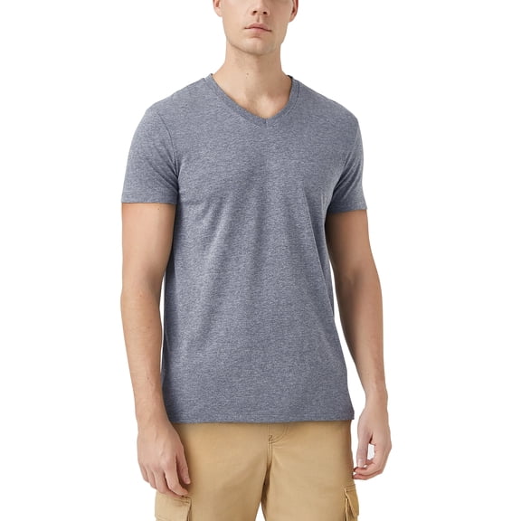 Ma Croix Mens Dual Blend V Neck Casual Short Sleeve T Shirt