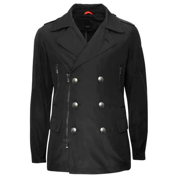 Ma Croix Mens E Mac Trench Coat Slim Fit Double Breasted Warm Winter Waterproof Jacket