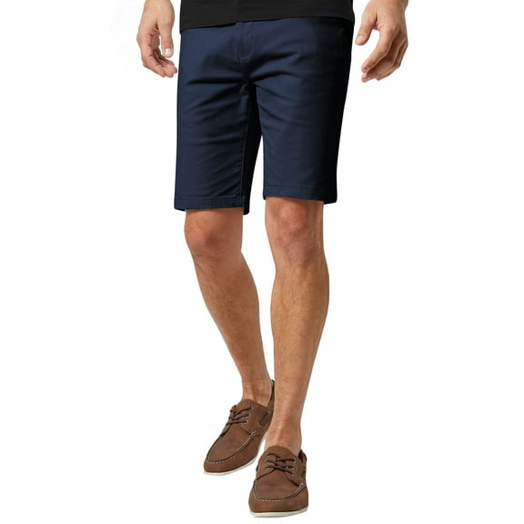 Ma Croix Mens Essential Chino Stretch Oxford Summer Flat Front Dress Shorts