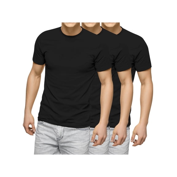 Ma Croix Mens Essentials Crew Neck Short Sleeve T-Shirts Lightweight Everyday Tee 3-Pack