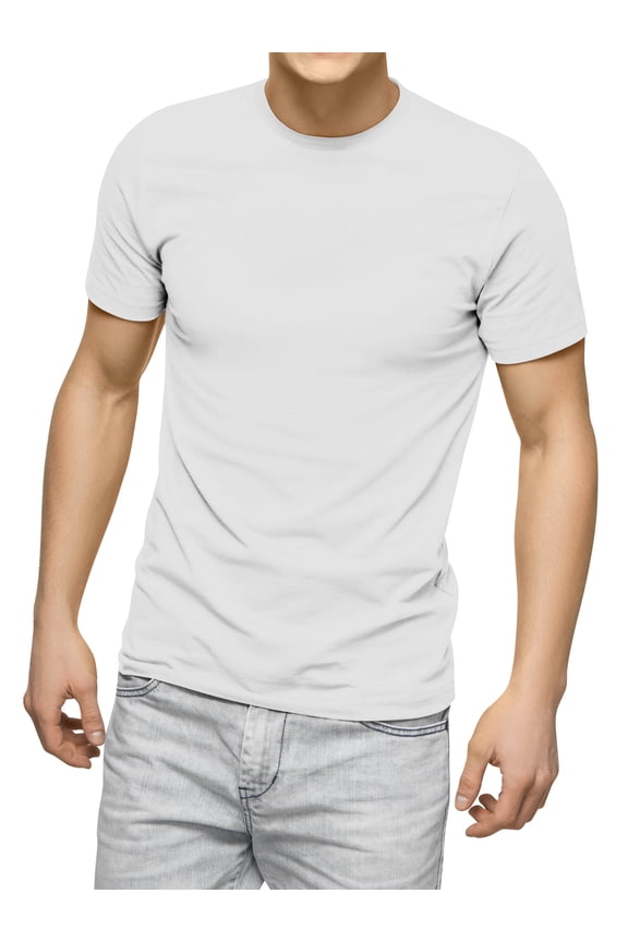 Mens Essentials Crew Neck Short Sleeve T-Shirts Lightweight Everyday Tee