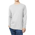 thumbnail image 1 of Ma Croix Mens Extended Long Sleeve Hipster Tee with Zipper Crew Neck T Shirt, 1 of 6