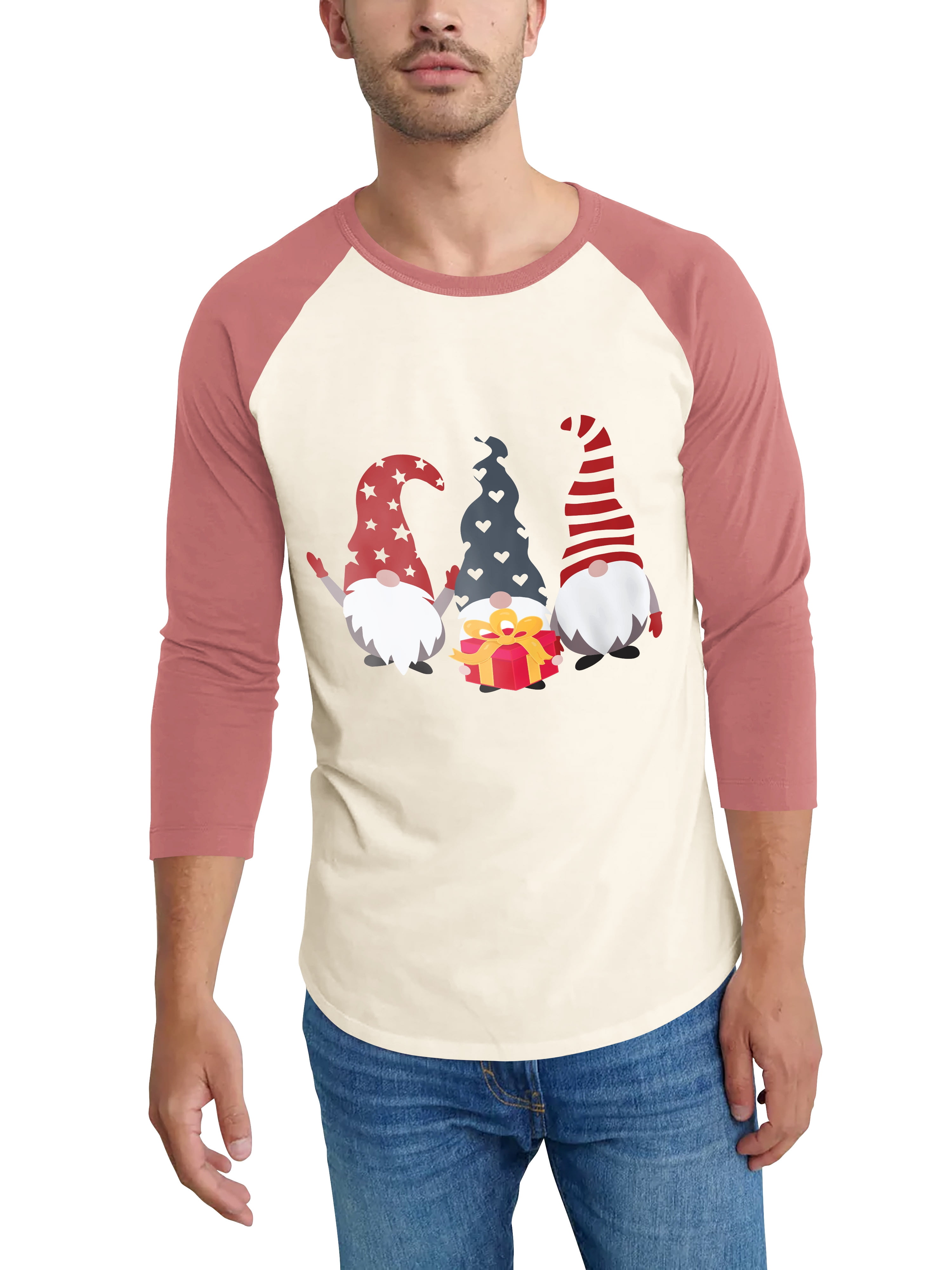 Ma Croix Mens Festive Winter Holidays Gnome with Gifts 3/4 Ma Croix Mens Festive Winter Holidays Gnome with Gifts 3/4