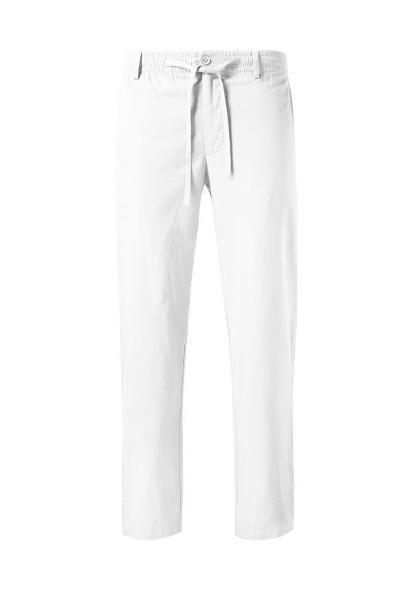 Mens Flex Classic-Fit Beach Trousers Linen Pants