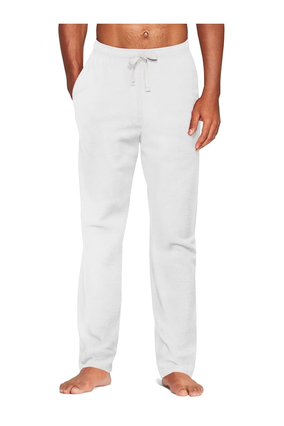 Mens Fuzzy Pants Solid Plush Fleece Jogger Sweatpants with Pockets