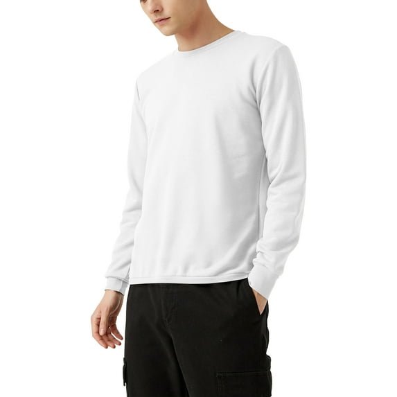 Ma Croix Mens Garment Dyed Organic Cotton Comfort Customizable Long Sleeve T Shirt