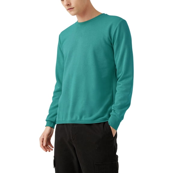 Ma Croix Mens Garment Dyed Organic Cotton Comfort Customizable Long Sleeve T Shirt