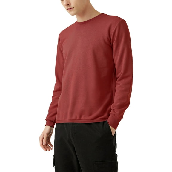 Ma Croix Mens Garment Dyed Organic Cotton Comfort Customizable Long Sleeve T Shirt