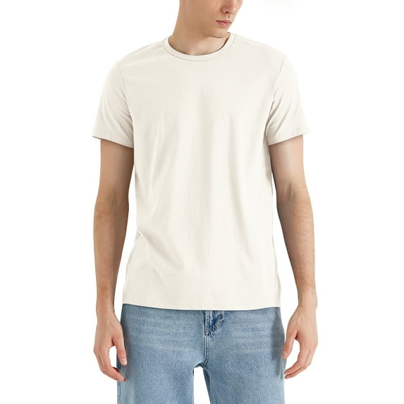 Ma Croix Mens Garment Dyed Organic Cotton Comfort Customizable Short Sleeve T Shirt