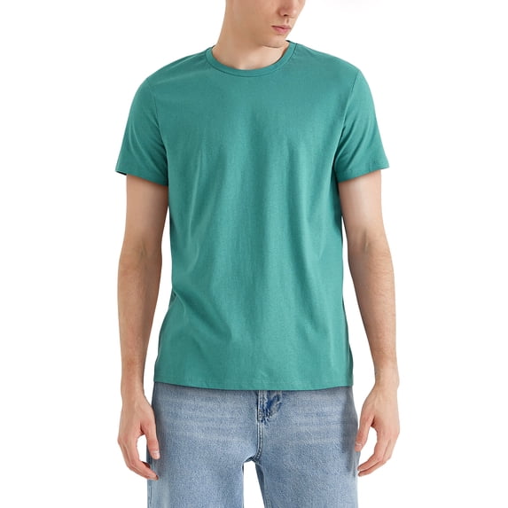 Ma Croix Mens Garment Dyed Organic Cotton Comfort Customizable Short Sleeve T Shirt