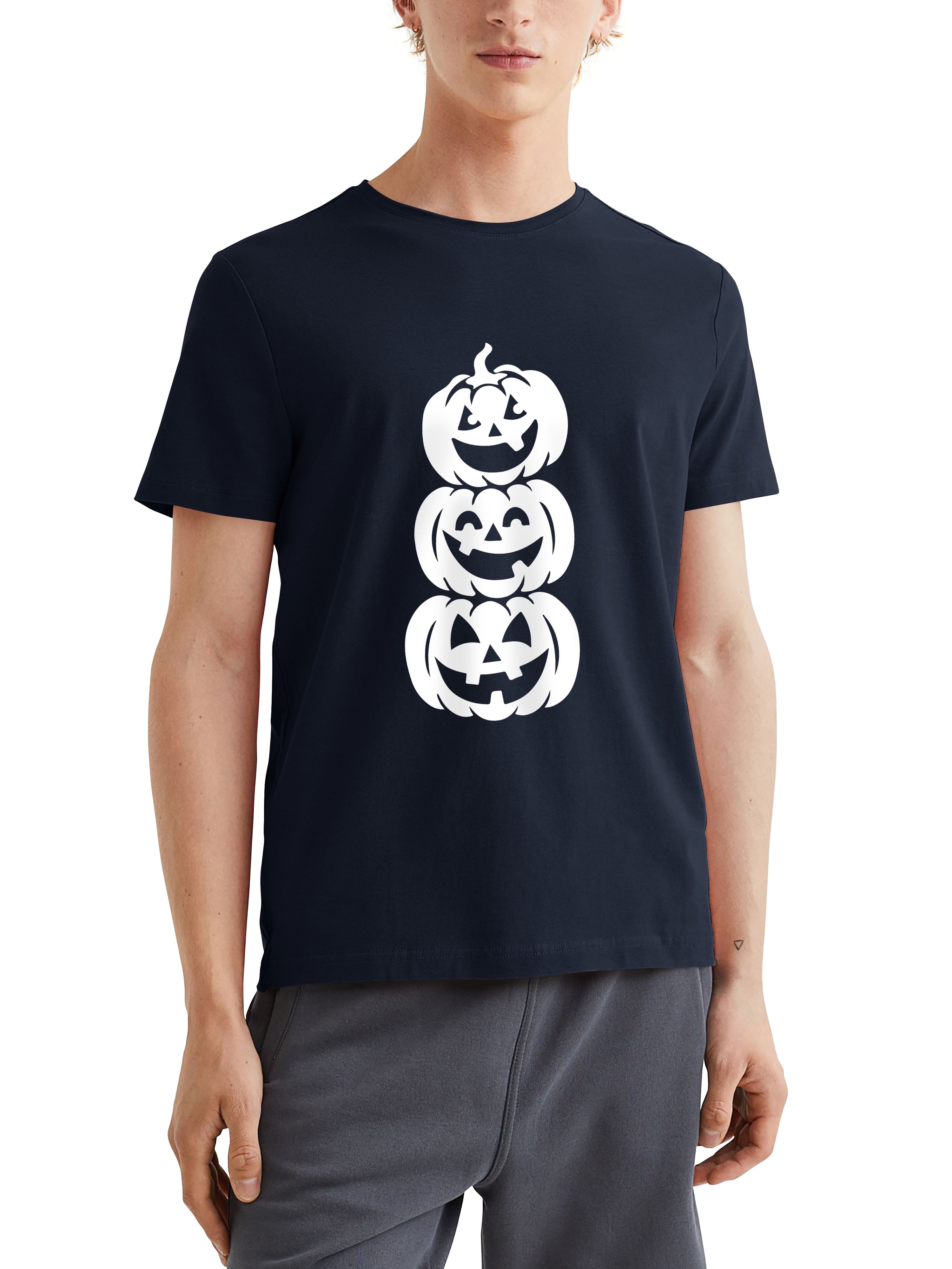 Ma Croix Womens Graphic Print Jack-O-Lantern Smile Orange Pumpkin