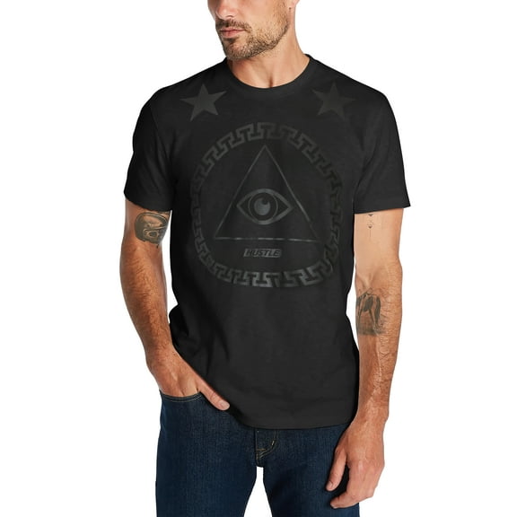 Ma Croix Mens Graphic Print Illuminati All Seeing Eye Casual T Shirt