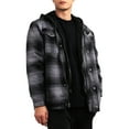 thumbnail image 1 of Ma Croix Mens Heat Insulated Flannel Shirt Jacket with Hood, 1 of 7