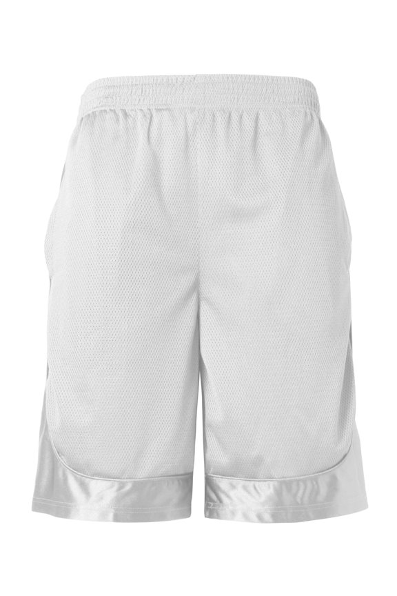 Mens Heavy Mesh Shorts with Zipper Pockets Basketball Elastic Gym Athletic Sportwear