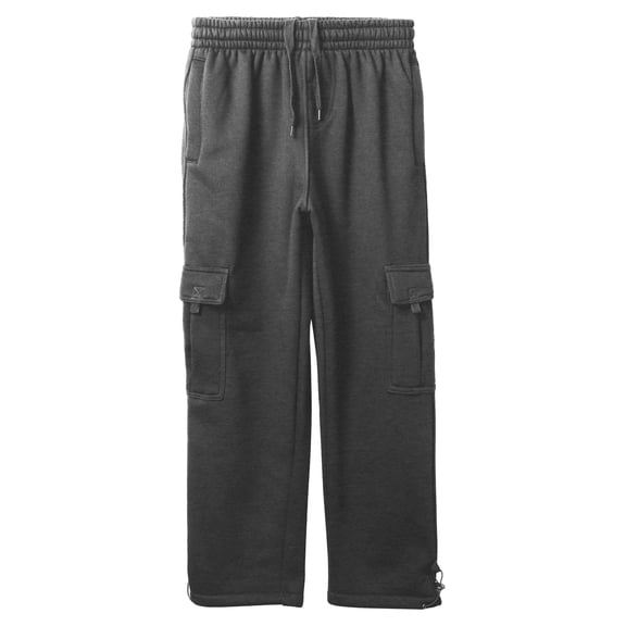 Ma Croix Mens Heavyweight Cargo Sweatpants Fleece Utility Long Pants