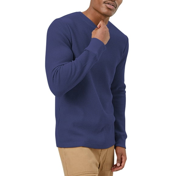 Ma Croix Mens Heavyweight Thermal Shirt Soft Cotton Active Big and Tall Stretchy Waffle Tee