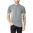 thumbnail image 1 of Ma Croix Mens Hipster Faux Velvet Designer Curved Hemline Ruffled T Shirt, 1 of 6