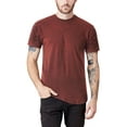 thumbnail image 1 of Ma Croix Mens Hipster Faux Velvet Designer Curved Hemline Ruffled T Shirt, 1 of 6