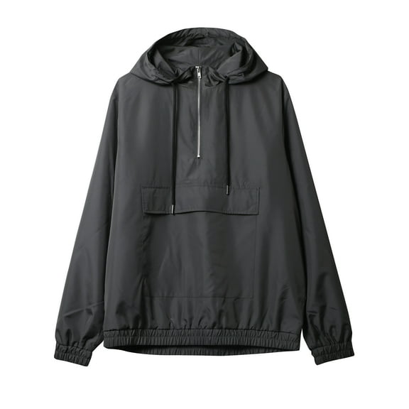 Ma Croix Mens Hooded Windbreaker Zip Pullover