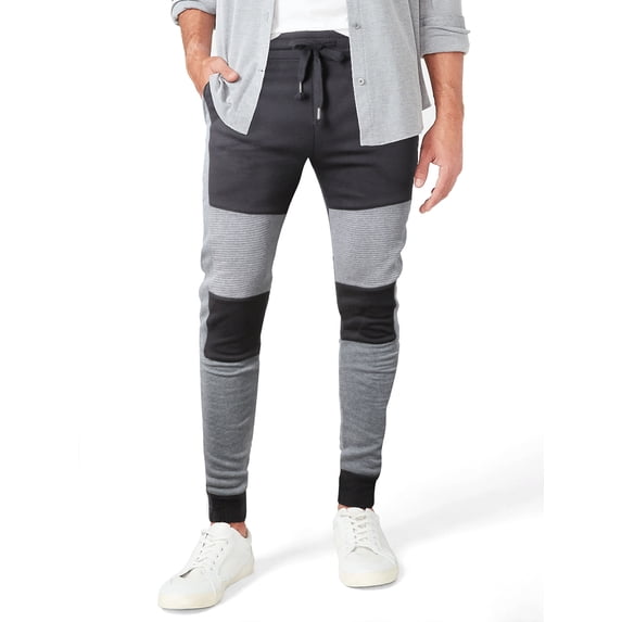 Ma Croix Mens Jogger Pants Biker Slim Fit Casual Fleece Active Elastic Tapered Joggers For Fashion and Training