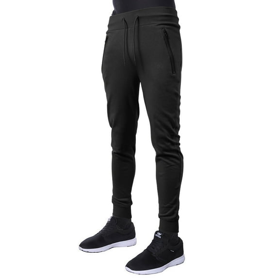 Ma Croix Mens Joggers with Zipper Pockets Casual Lightweight French Terry Active Sweatpants