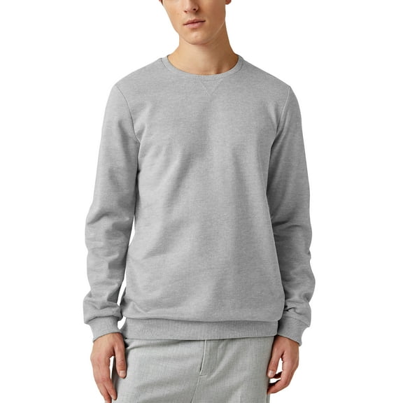 Ma Croix Mens Lightweight Fleece Crew Neck Long Sleeve Sweater