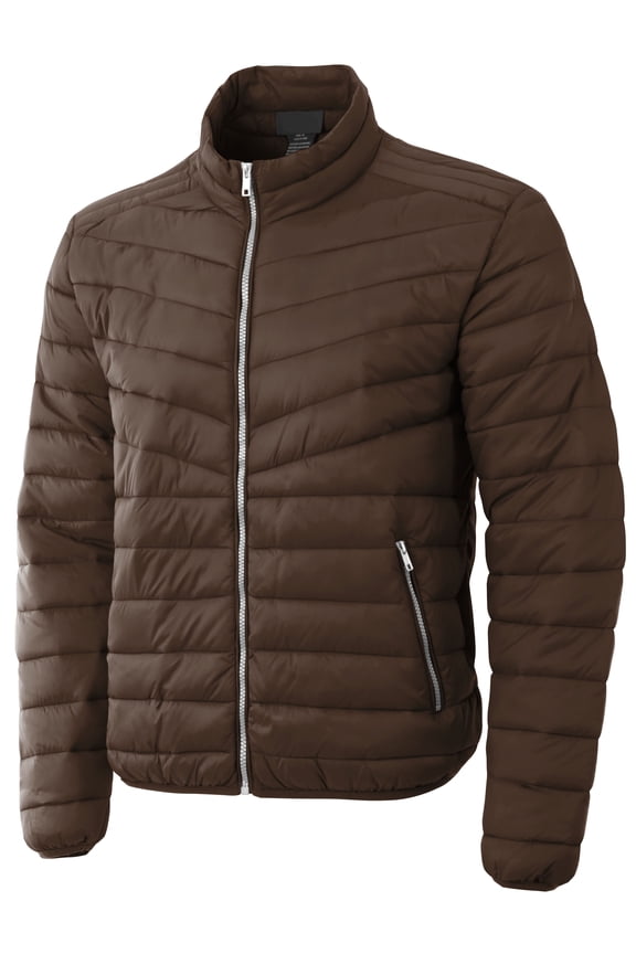 Mens Lightweight Puffer Jacket Alternative Down Quilted Hiking Parka