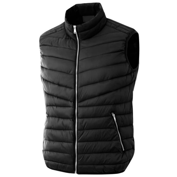 Ma Croix Mens Lightweight Puffer Vest Alternative Down Quilted Hiking Parka with Hood