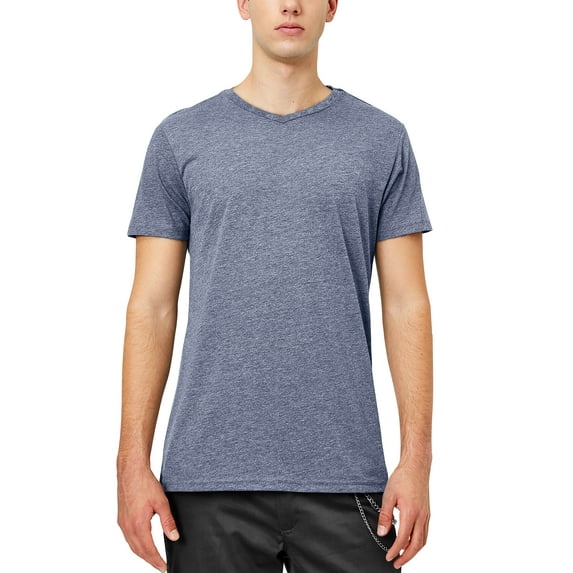 Ma Croix Mens Lightweight V Neck Blended Short Sleeve T Shirt