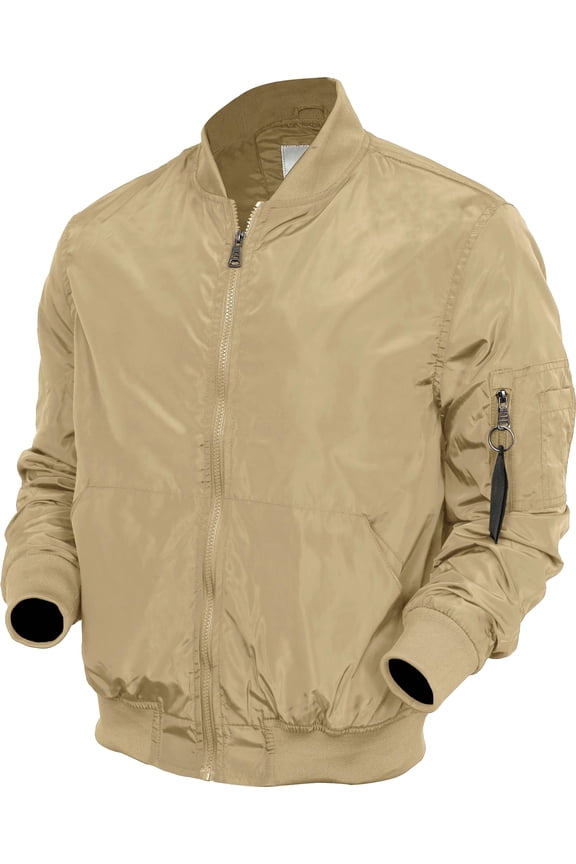 Mens MA-1 Bomber Flight Jacket Slim Lightweight Windbreaker