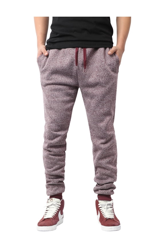 Mens Marled Jogger Pants Brushed Basic Solid Sweatpants