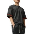 thumbnail image 1 of Ma Croix Mens Mesh Shirt Short Sleeve T-Shirt Urban Fashion Hip Hop Crew Neck Tee Sports Activewear, 1 of 5
