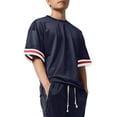 thumbnail image 1 of Ma Croix Mens Mesh Short Sleeve T-Shirt Urban Fashion Hip Hop Crew Neck Tee Sports Activewear, 1 of 5