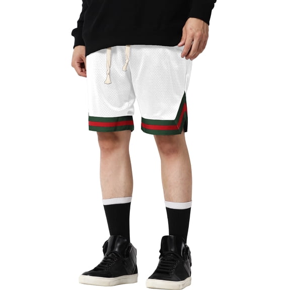 Ma Croix Mens Mesh Shorts with Pockets Classic Fit Active Baseketball Sports Activewear