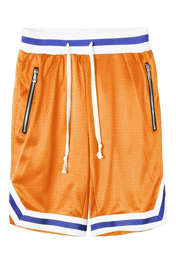 Mens Mesh Shorts with Pockets Lightweight Active Sportswear Basketball Team Uniform