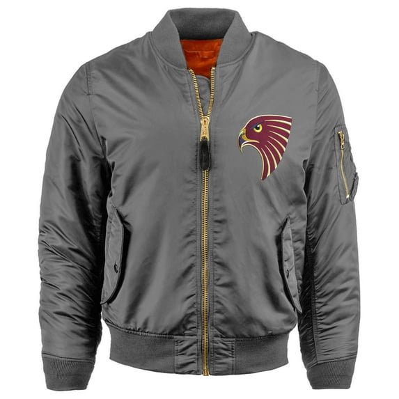 Ma Croix Mens PATCH BOMBER JACKET Premium Padded Zip Up Casual MA-1 Flight Souvenir Outerwear