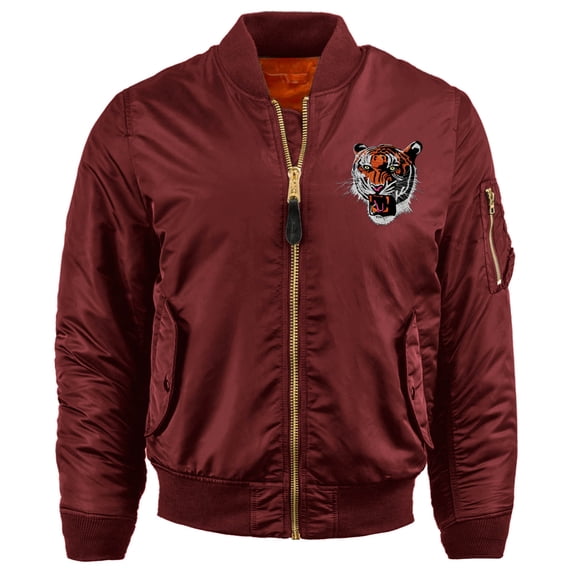Ma Croix Mens PATCH BOMBER JACKET Premium Padded Zip Up Casual MA-1 Flight Souvenir Outerwear