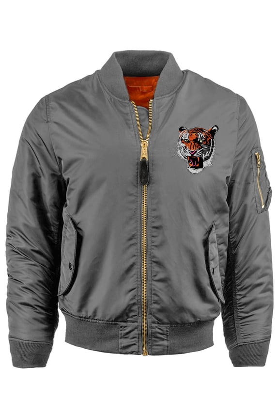 Mens PATCH BOMBER JACKET Premium Padded Zip Up Casual MA-1 Flight Souvenir Outerwear