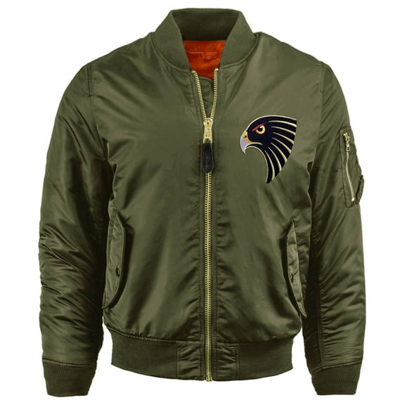 Ma Croix Mens PATCH BOMBER JACKET Premium Padded Zip Up Casual MA-1 Flight Souvenir Outerwear