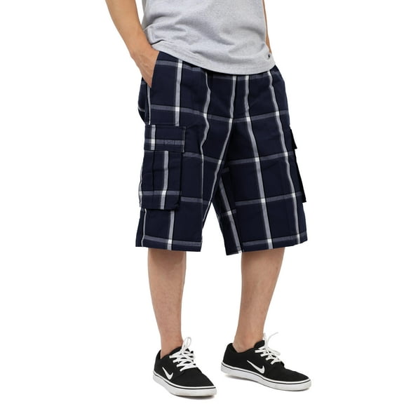 Ma Croix Mens PLAID SHORTS Cargo Pants Casual Comfort Fit S-5XL