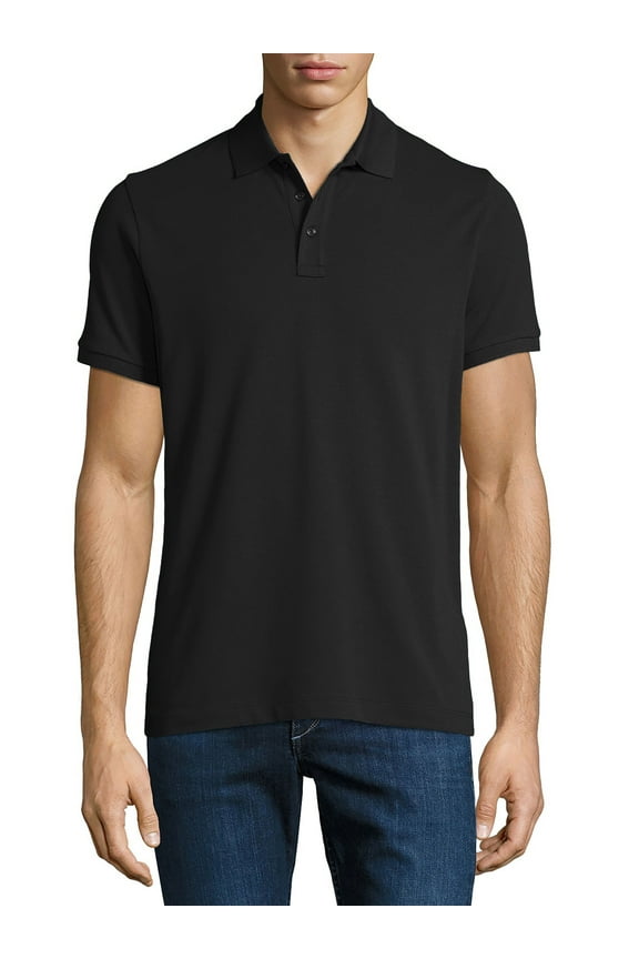 Mens Pique Polo Shirt Regular Fit Short Sleeve Plain Cotton Tee