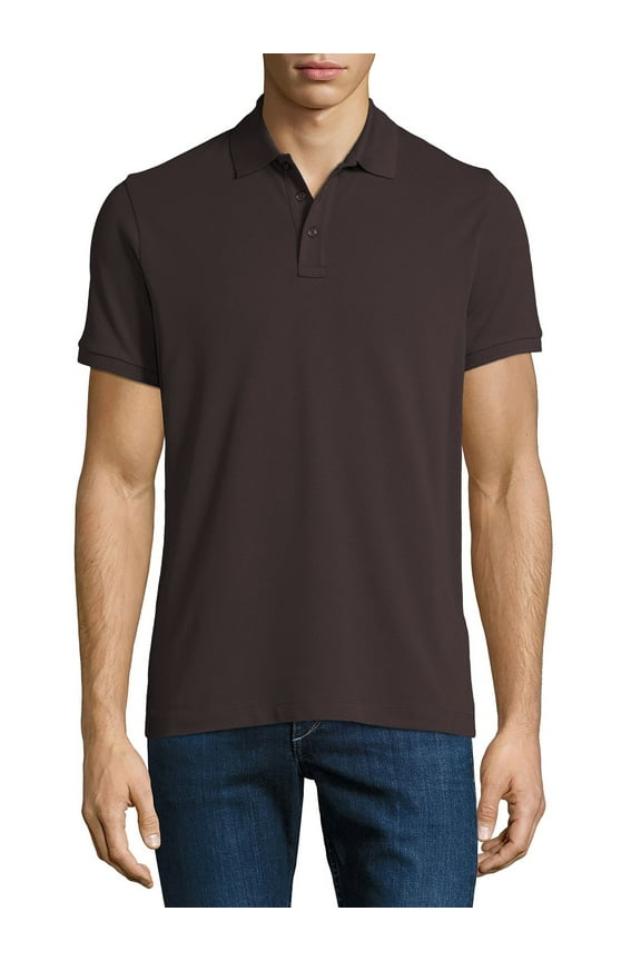 Mens Pique Polo Shirt Regular Fit Short Sleeve Plain Cotton Tee