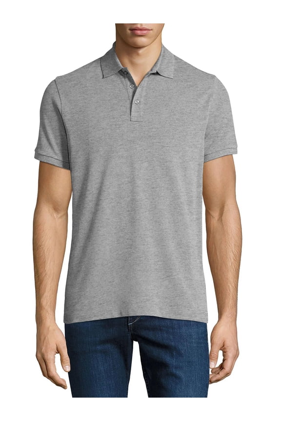 Mens Pique Polo Shirt Regular Fit Short Sleeve Plain Cotton Tee