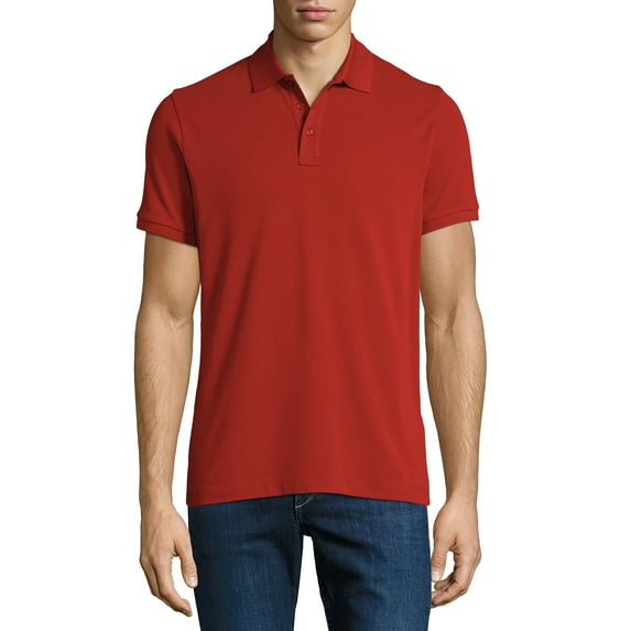Ma Croix Mens Pique Polo Shirt Regular Fit Short Sleeve Plain Cotton Tee