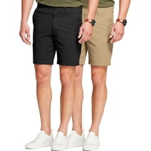 Ma Croix Mens Premium 2-Pack Cotton Classic Chino Shorts with Pocket
